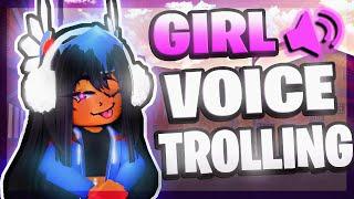 GIRL VOICE TROLLING in DA HOOD Voice Chat! (FUNNY )