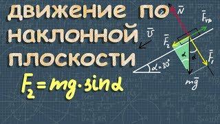 ДВИЖЕНИЕ ПО НАКЛОННОЙ ПЛОСКОСТИ | механика 10 класс