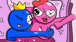 BLUE  MIXED THE ROOM AT NIGHT | Animation Rainbow Friends