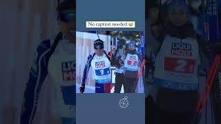 When Lisa Vittozzi "saved" Fillon Maillet going the wrong way  #biathlon