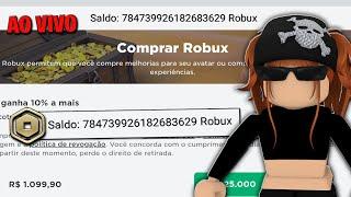 LIVE ROBLOX AO VIVO DOANDO ROBUX GRÁTIS  COMO GANHAR ROBUX?  ROBUX 2024 ROBLOX