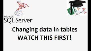 MS SQL tutorial. Update/delete existing data in tables. Begin transactions, commit, rollback.