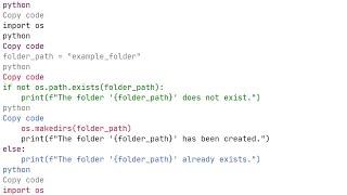 python create a folder if not exist