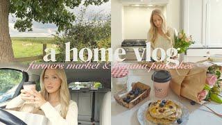 a saturday at home vlog: farmers market, baking cookies & home shopping