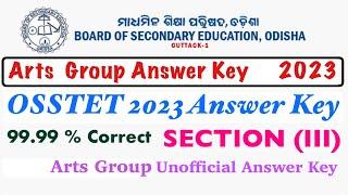 OSSTET Arts Answer Key // OSSTET Answer Key 2023 // 99% Correct Answer //OSSTET-2023