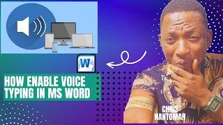 Enable voice typing in MS word