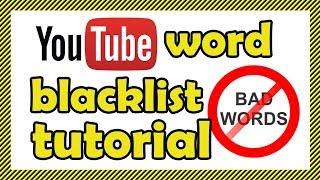 How To Block Bad Words in YouTube Comments | Works for Videos and Live Streams!  - Profanity Filter