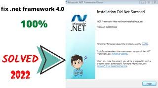 How to install .Net Framework 4 on windows 7 | .net  error in windows 7 | Fix all version .net error