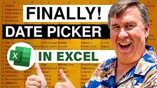 Excel - Free Date Picker Tool - No Office 365 Required! - Episode 2340