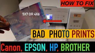 Printer Not Printing Photos Properly, Bad prints, Lines, Smear or Missing Colour.