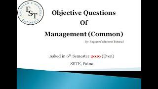 Management 2019 solution | Engineers Success Tutorial | Diploma question solution | Diploma student