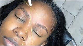 How to | Eyebrow threading tutorial | eyebrow shaping on thick brows | 2020