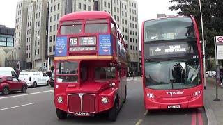 London Transport Buses 2024-A Ride on Routemaster Route T15 Tower Hill to Charing Cross Station