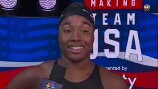 Post-race: Simone Manuel qualifies in 50m free | U.S. Olympic Swimming Trials presented by Lilly