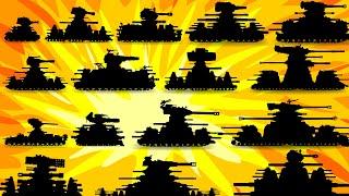 EVOLUTION OF HYBRIDS KV-44 ALL SERIES / KV-41M vs KV-44T vs KV-45 vs KV-47 / Cartoons about tanks