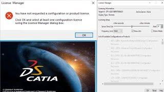 CATIA license manager error fixed and solved