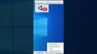 #shorts  no speakers and headphones are plugged in windows 10 | Audio Issue in Windows 10 Laptops