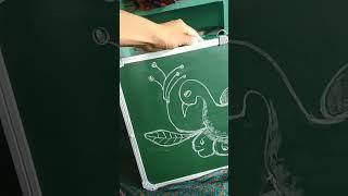 Swan sketch Drawing in green board.  drawing.#shortvideo #viralvideo #drawing #swandrawing  #swan