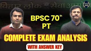 BSPC 70th PT | Complete Exam Analysis (with Answer key) By:- AASTHA IAS TEAM #70thbpsc