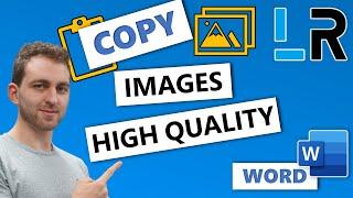 Copy image from Word document without losing quality