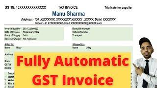 GST Invoice Format in Excel | Multi Rate Automatic GST Invoice | Fully Automatic GST Invoice