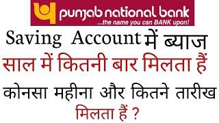 PNB saving account interest साल में कितनी बार देता हैं  कौन महीना तारीख में  देता है | Tips episode