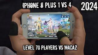 IPHONE 8 PLUS IS STILL BEAST IN 2024 - PUBG MOBILE 1 VS 4 HANDCAM GAMEPLAY