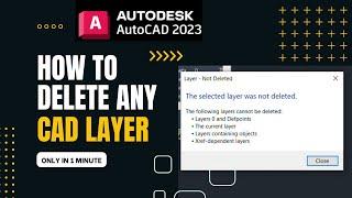 How to delete any CAD layer | Delete any forbidden layer in AutoCAD | AutoCAD can't delete layer