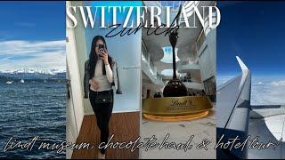 ZURICH VLOGLindt museum, chocolate haul, hotel tour, & first day in Switzerland!