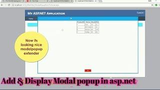 How to create modal popup extender in asp .net 100 % working