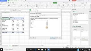 Pivot Tables-Value Field Settings-1