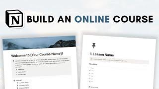 Build a simple online course with Notion: A quick guide ( + free template)