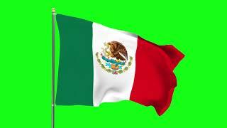 Mexico Flag 1 | Green screen 4K HD  Video | Animated YouTube | No Copyright | Royalty-Free