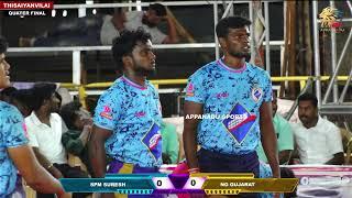 QF - SPM SURESH SINGAPORE VS NG GUJARAT || MENS  THISAYANVILAI ALL INDIA KABADDI MATCH