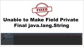 Fix Android Error Unable to Make Field Private Final java.lang.String java.io.File.path Accessible
