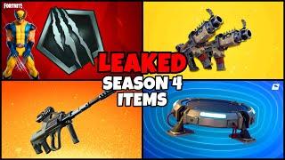 LEAKED Fortnite Season 4 Items For MARVEL Season‼️ (NEW + RETURNING Weapons & Items)