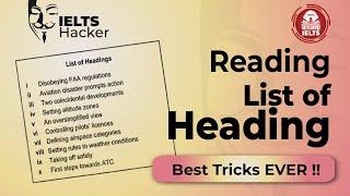 List of Heading Made EASY || Best Tricks EVER