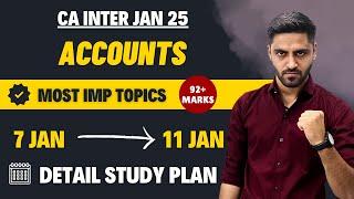 7th to 11th Detail Plan Important Chapters Advance Accounts CA Inter Jan 25