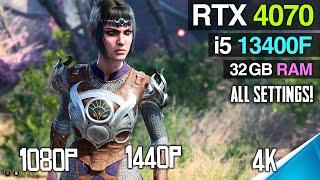 Baldur's Gate 3 : RTX 4070 | 1080p 1440p 4K + Intel i5 13400F!