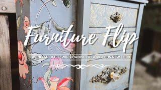 Furniture Flip • Transforming an old Sewing Cabinet • Salvaged • Martha Washington Sewing Cabinet