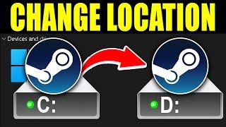 How to Change Steam Game Download Location & Install Path!