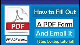 How To Fill Out A PDF Form And Email It