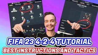 FIFA 23 - THE MOST OVERPOWERED FORMATION 4-2-4 TUTORIAL BEST TACTICS & INSTRUCTIONS HOW TO PLAY 424