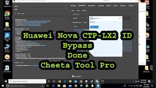 Huawei Nova CTP LX2 ID Bypass Done Cheeta Tool Pro MBT Unlock Support TeamViewer 2023