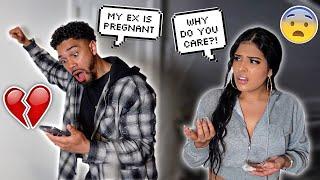 GETTING MAD THAT MY EX IS PREGNANT!! *PRANK ON WIFE*