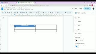 How to fill a table with color in Google docs.