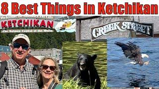 The 8 Best things to do in Ketchikan from an Alaska Cruise!  Rainforest, Bears, Eagles, and Salmon!