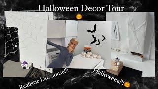 2024 Halloween Decor Tour *realistic doll house* | Barbie doll vlog | w/ voices