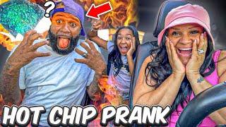 HOT CHIP PRANK ON DAD