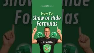 How to Show or Hide Excel Formulas  #shorts